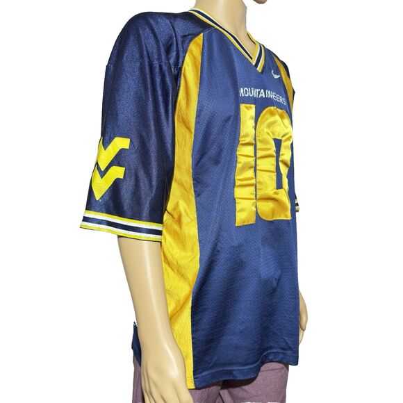 Nike Team West Virginia Mountaineers #10 Football Jersey Men’s XL Rich Rod Era - Picture 2 of 8